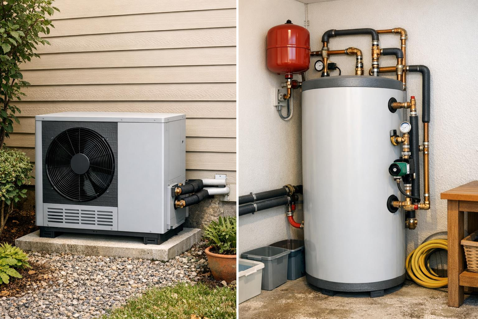 Air-water heat pump  is a modern and energy-saving solution for heating and consumer water needs. Suitable for both heated dwellings and smaller business areas,