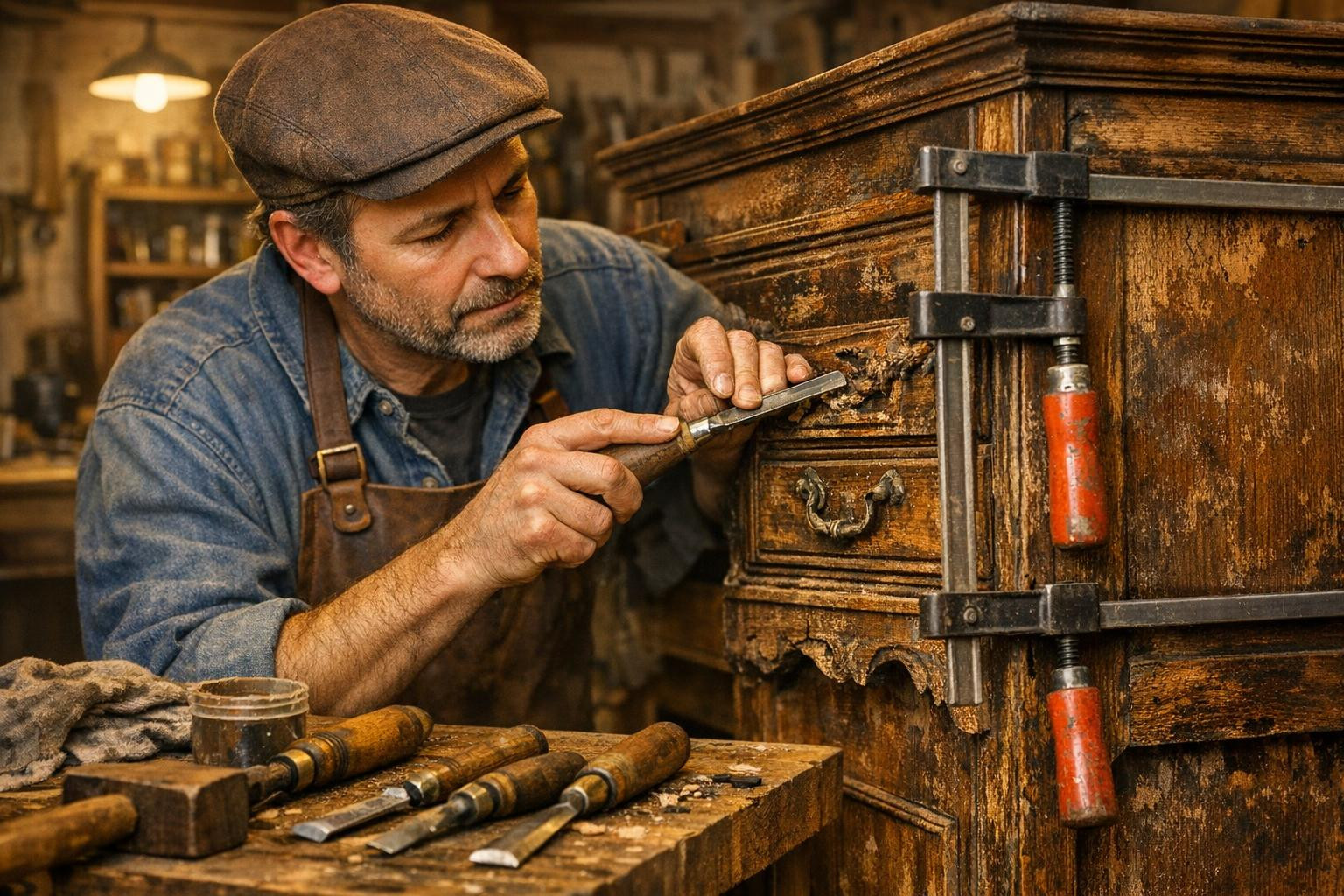 What is antique restoration?  Antique restoration combines historical sensitivity and modern craftsmanship to preserve and restore valuable furniture. The servi