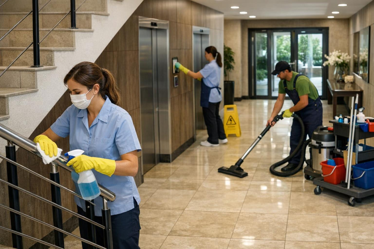 The exemplary maintenance of the class in apartment buildings: ...