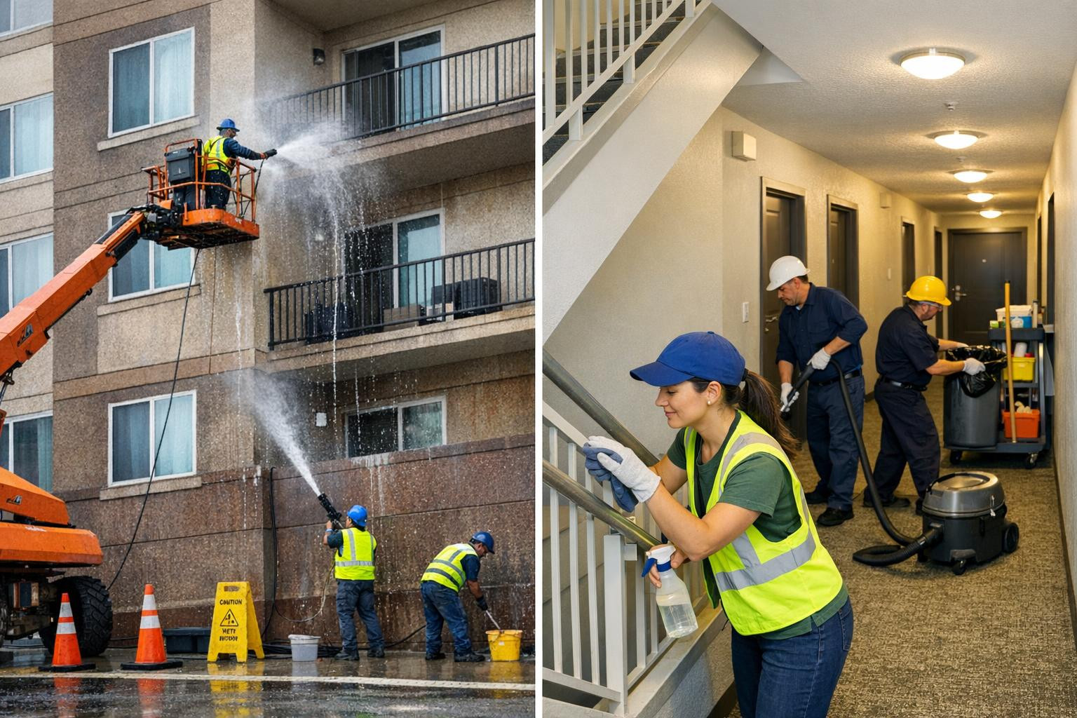 Keep the value of the property and the satisfaction of the residents    < The maintenance of the apartment building   combines day-to-day maintenance and per