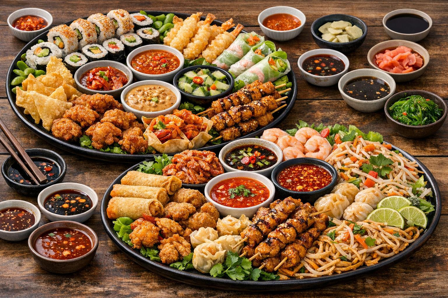 Asian pelvis  connects fresh ingredients, authentic taste profile and smart presentation to provide a simple and tasty solution for both small meetings and majo