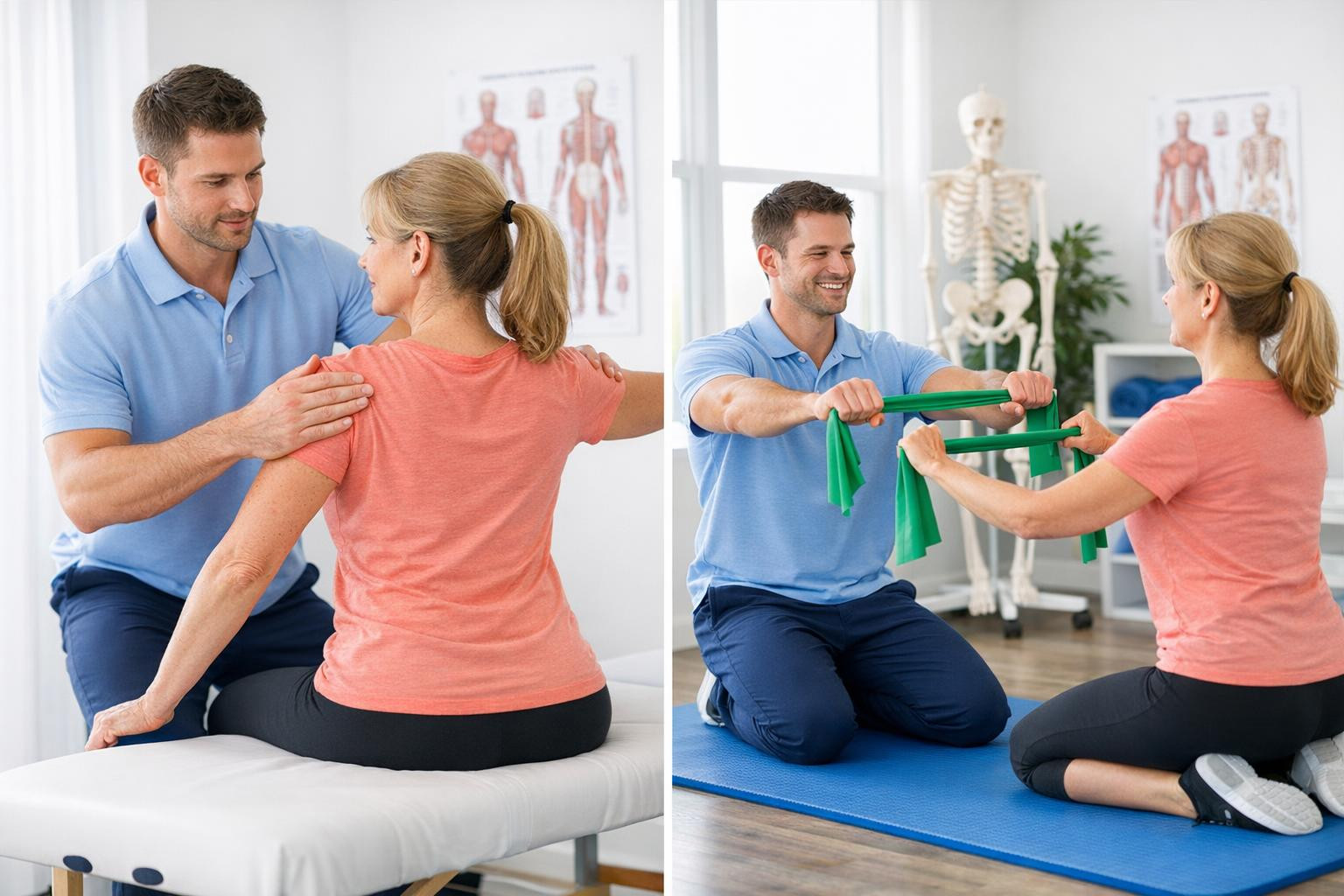 What is the assessment and plan?    Physiotherapeutic assessment  and a well-prepared  personal recovery plan  mapping movement and function limitations and pro