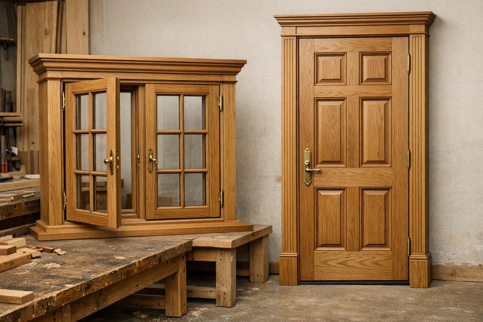 Authenticity/functionality combination    Fabricate wooden windows and wooden doors that restore historical appearance with precision and comply with modern con