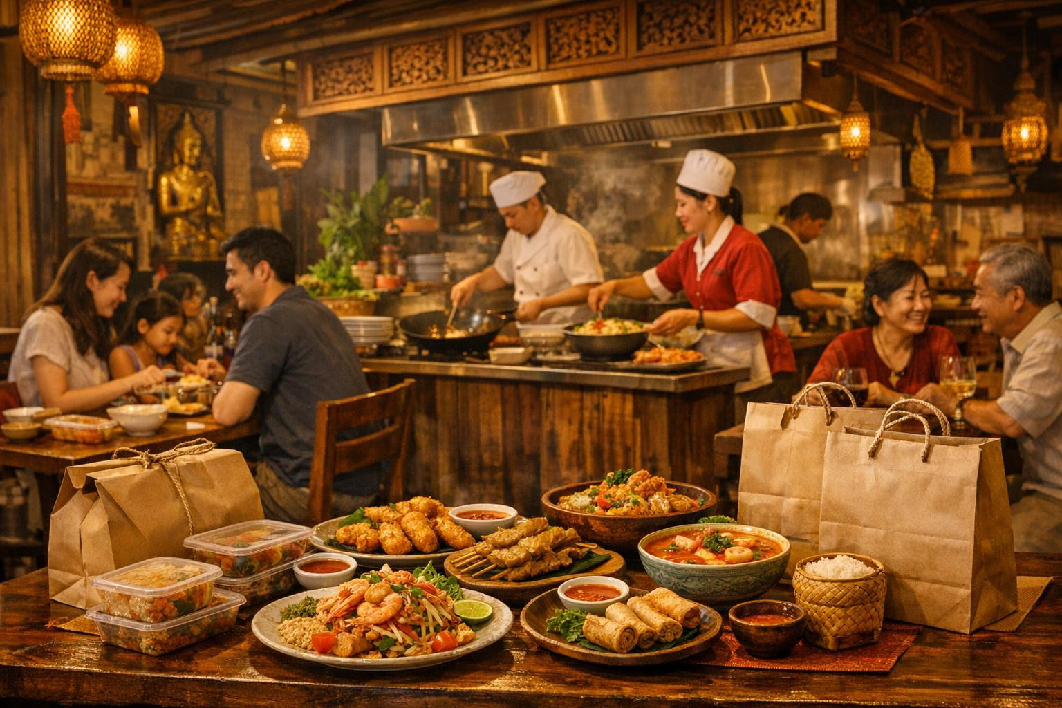 Authentic Thai food  In the heart of Tallinn, domestic recipes, fresh ingredients and favorable prices suitable for both fast lunch, friends\' evening and famil