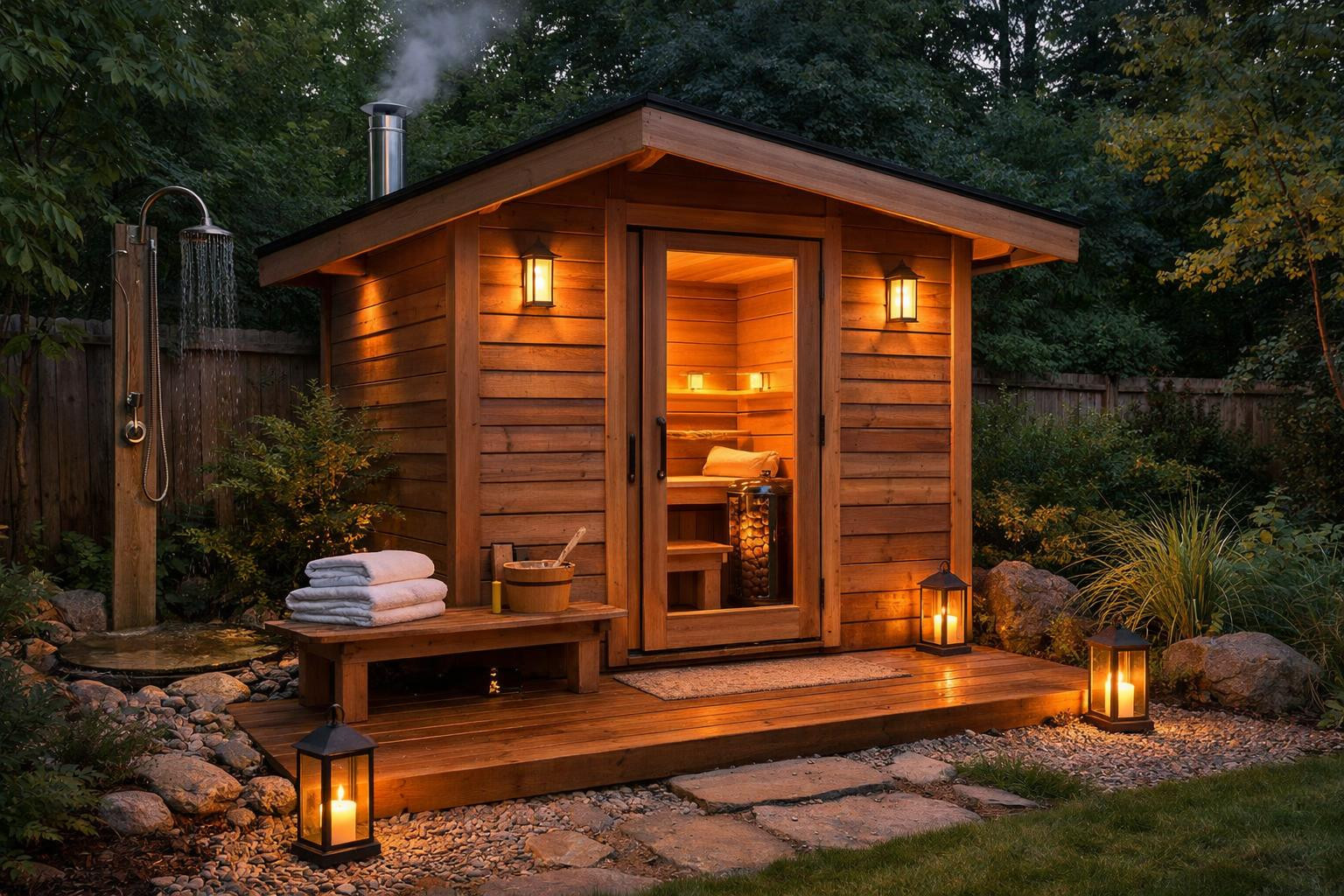 Authentic sauna for every taste     Wood saunas  offer a permanent and warm sauna experience that combines the appearance, practical design and simple installat