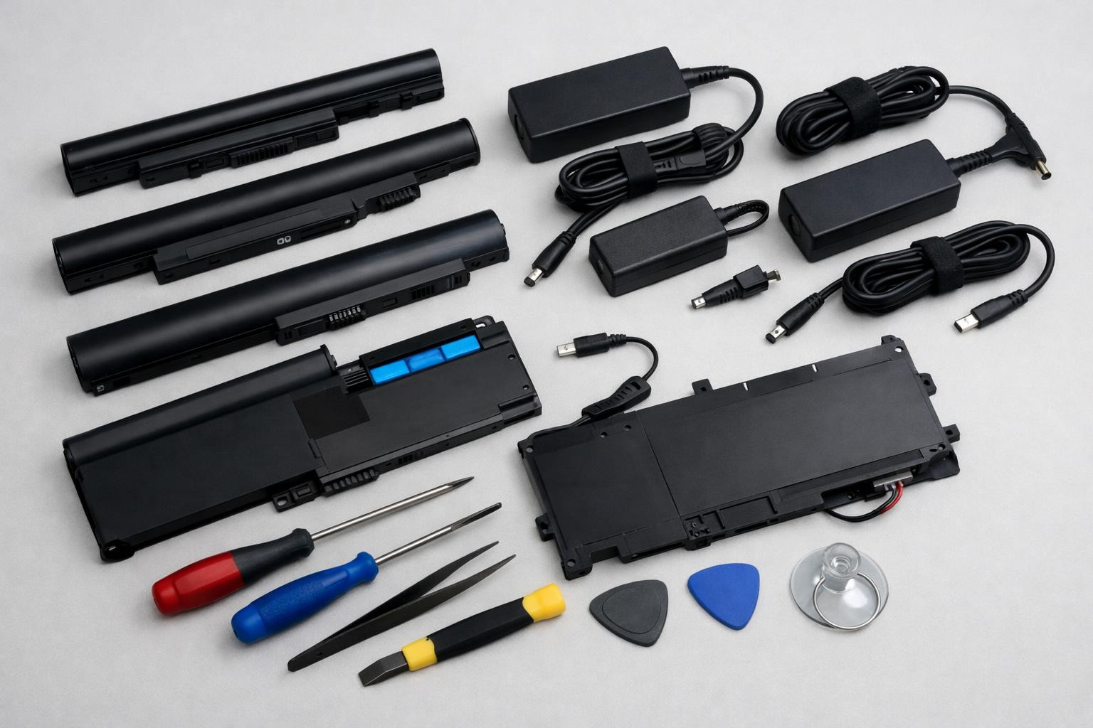 Reliable power source and care accessories  give your laptop a new breathing: wide range of switching batteries, high-quality power adapters, durable batteries 
