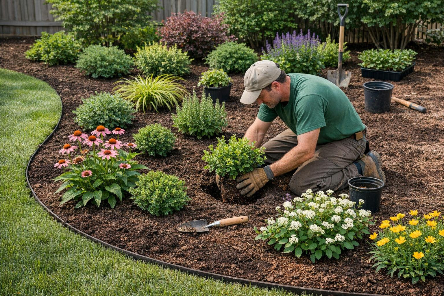 We create planting areas that are already effective from the first season    We design and implement a comprehensive planting solution that takes into account t