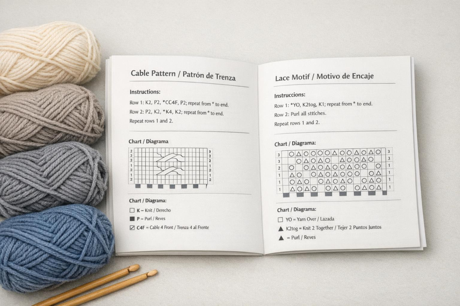 Two-language patterns - freedom to knit in two languages   Two-language   patterns are designed for those who want to knit accurately and unprotectedly at both 