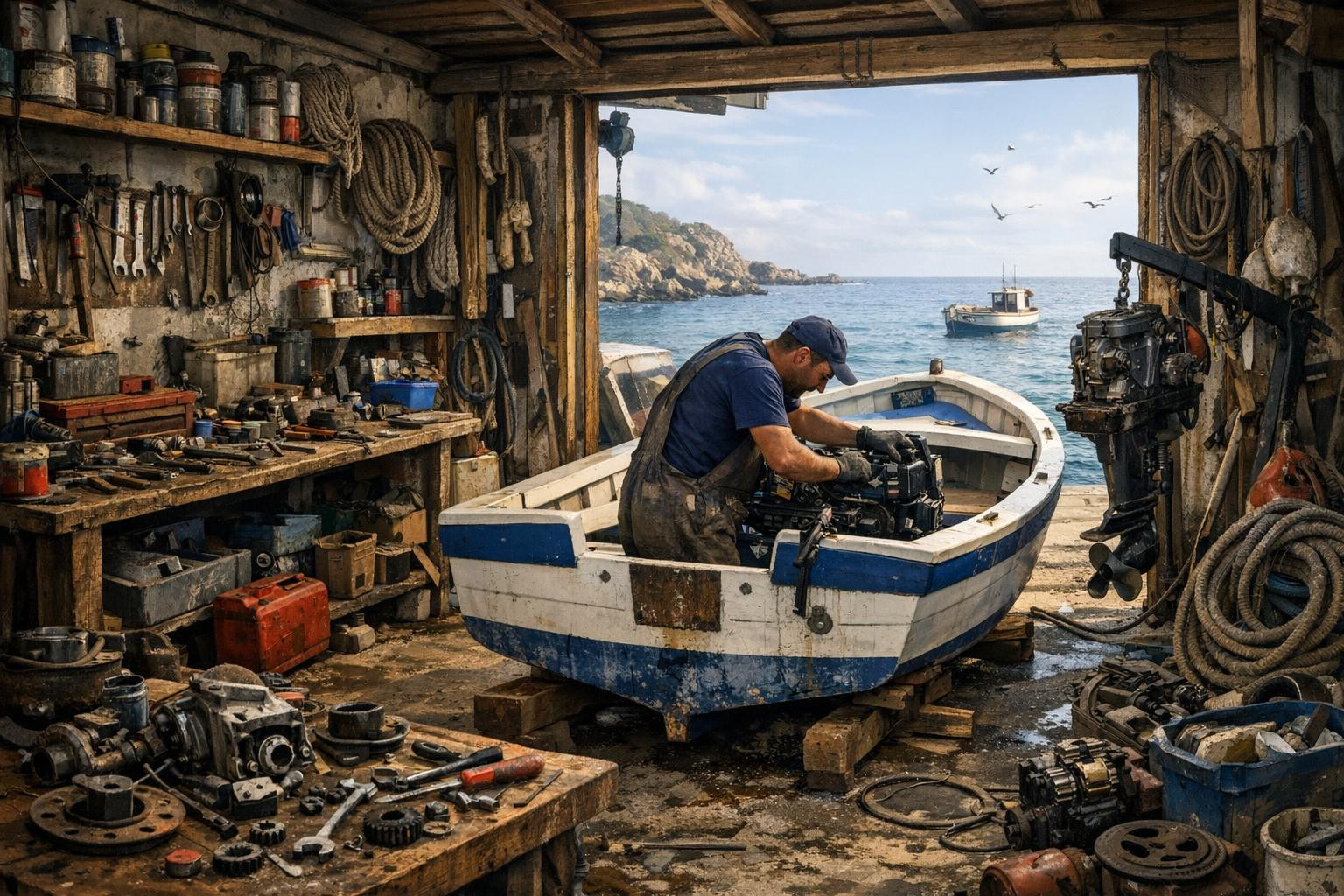 Reliable boat repair and maintenance service in Saaremaa    Boat repair  and regular  motor care  ensure safe and unprotected driving experience for hobbyists, 