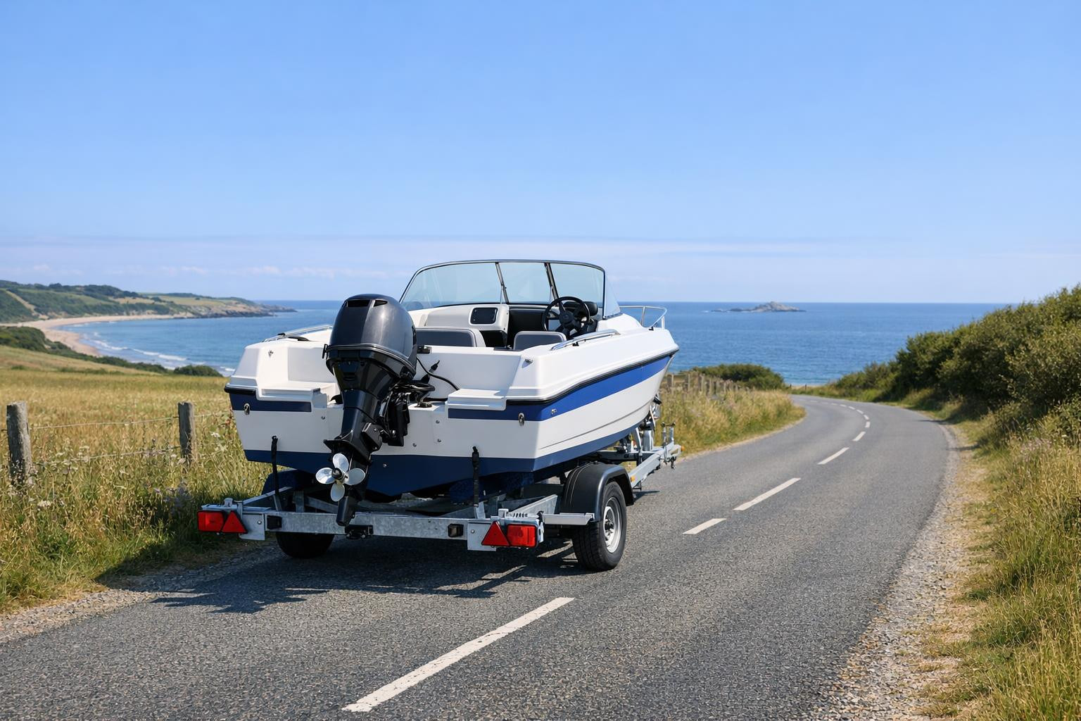 Safe boat transport     Ship trailer   allows safe and legal boat transportation on the road, combining durable design and flexible design. Suitable for smaller