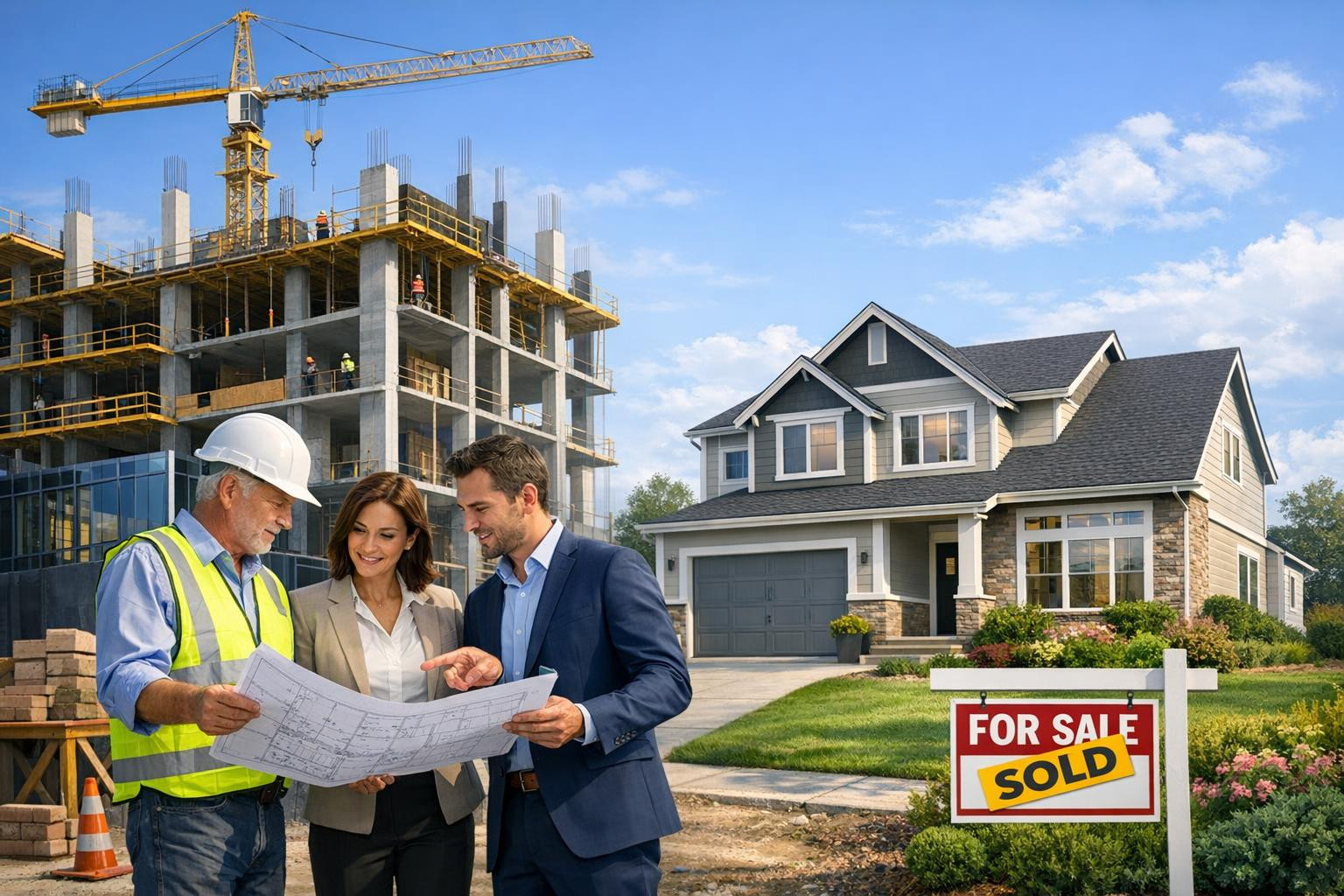 Integrated approach      combines design, new construction, renovation, management of construction projects, and real estate management and consultation to spee