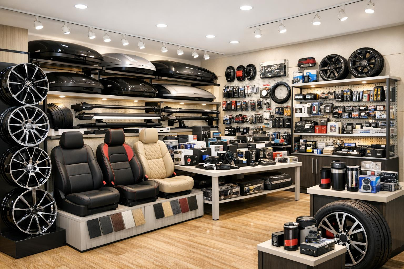 Car accessories  in one place help to make a vehicle trip more comfortable, safer and more stylish. A wide range of car accessories, tyres and rims, seat covers