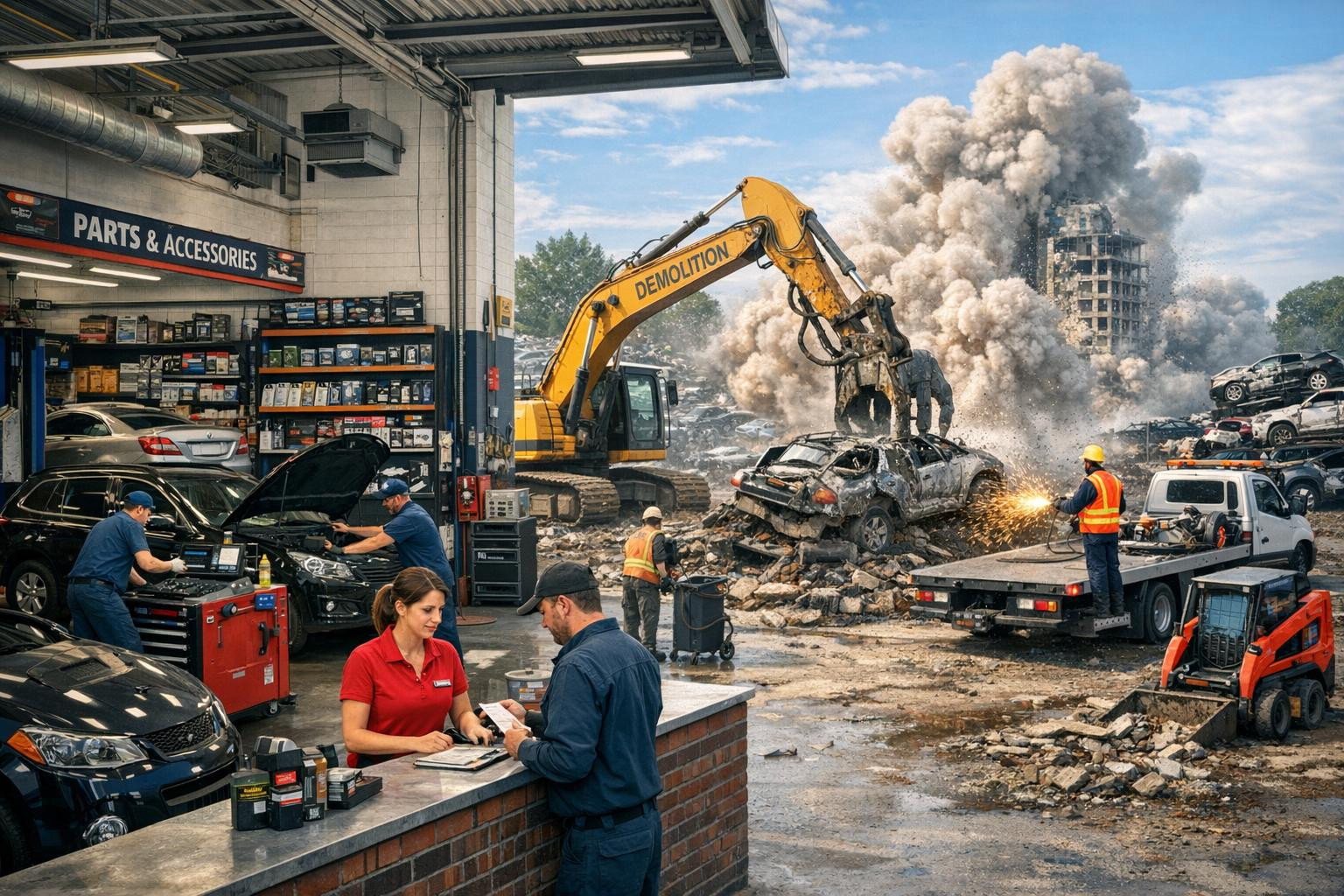 A comfortable and reliable solution from spare parts to responsible demolition.  A wide range of original and after-market spare parts, extensive retail of car 