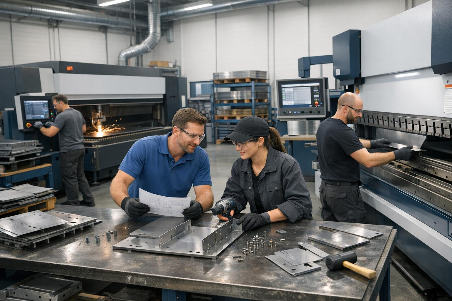 Certified sheet metal works  combining practical design support and modern precision cutting, ensure the smooth implementation of the project from the idea to t