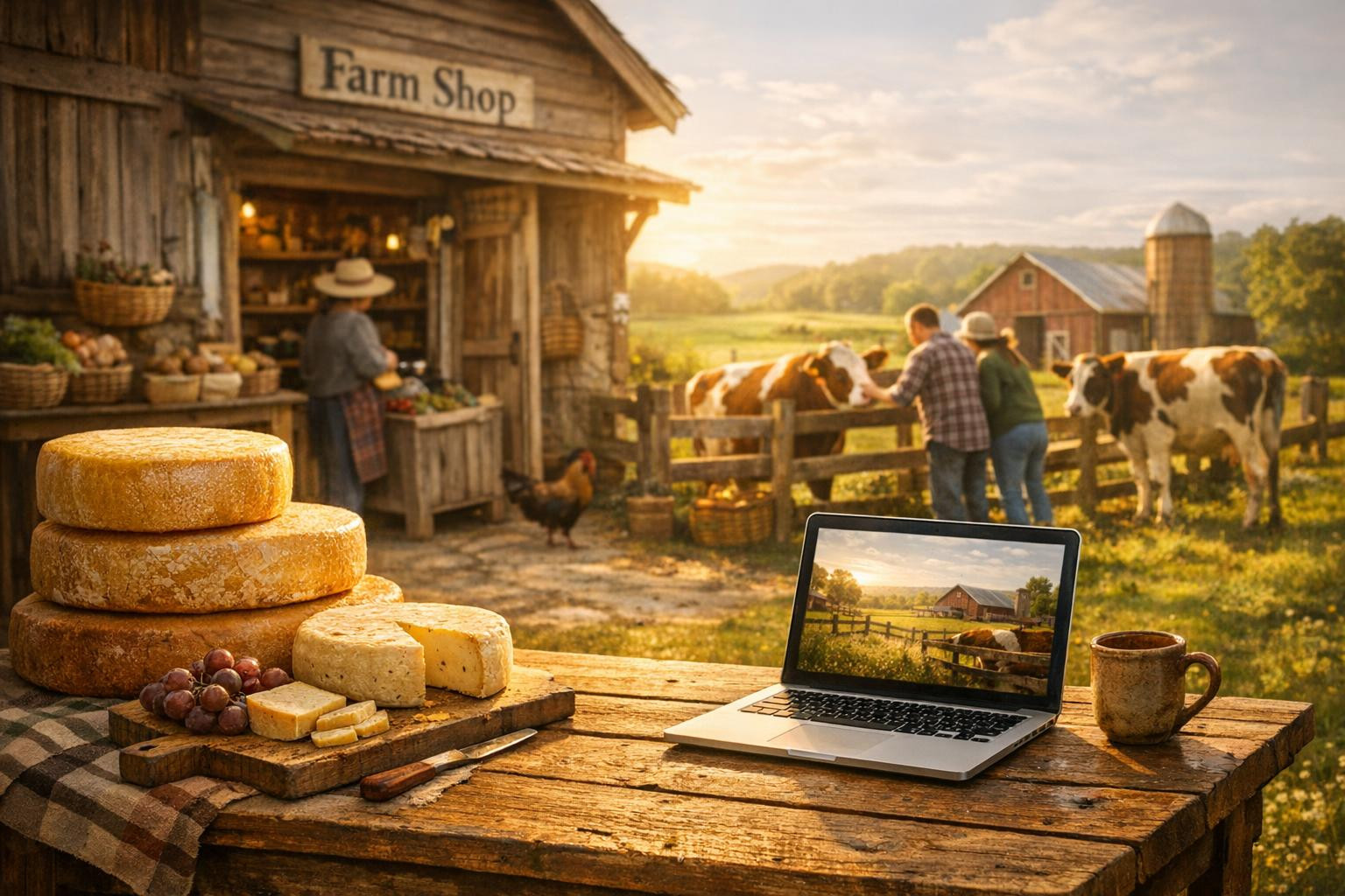 Valuable Gouda-style farm cheese  is made from cow\'s milk grown on the farm, offers authentic taste experience and full traceability of origin. Direct sales fr