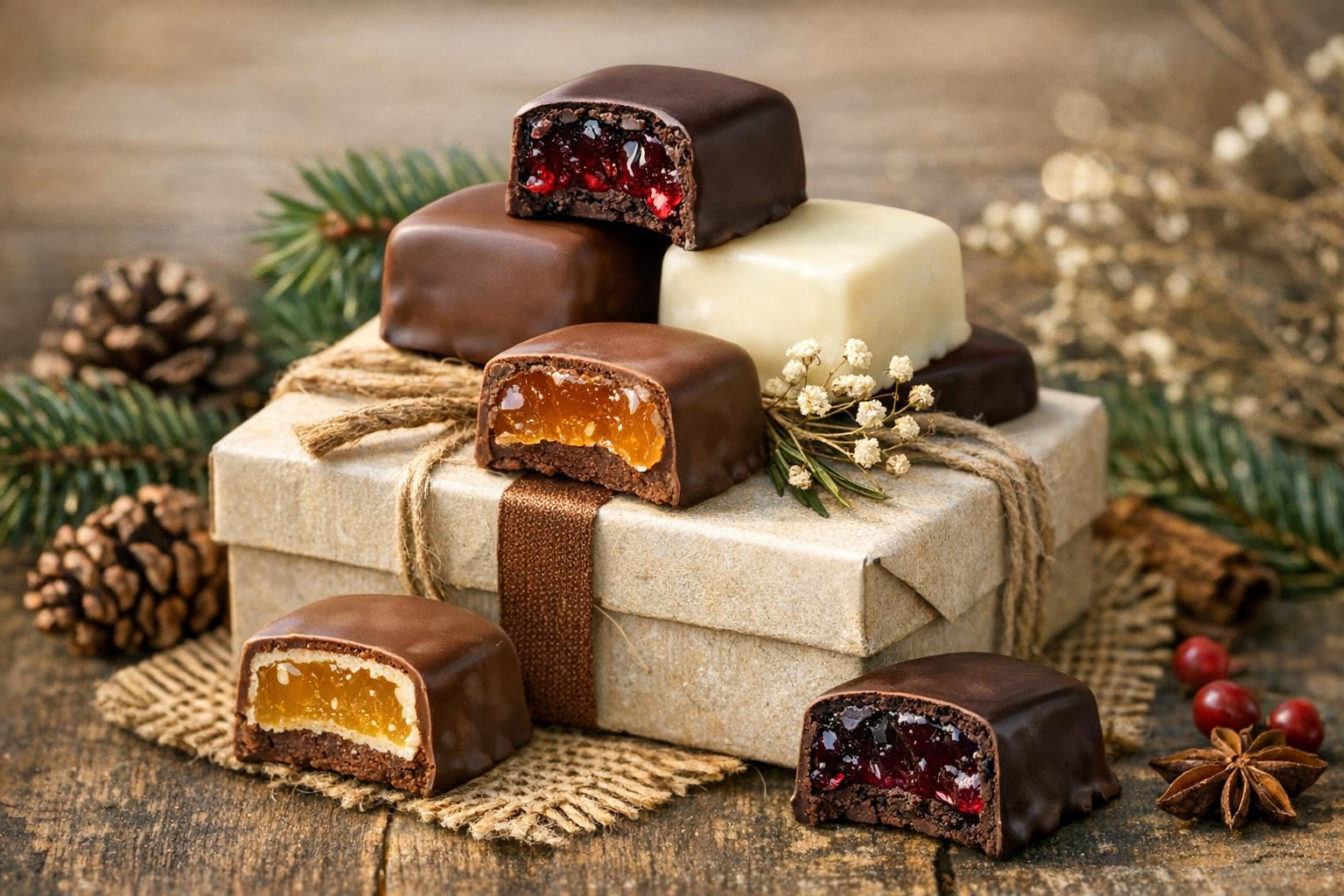 Elegance and natural taste: which is a chocolate-coated marble     Chocolate-coated   marble brings together a natural fruit flavor and a silk chocolate layer t