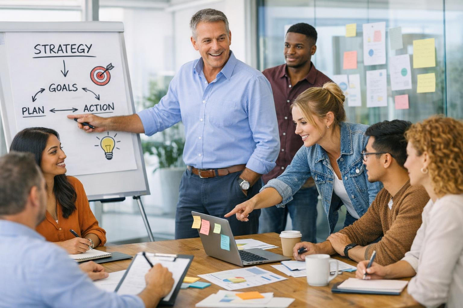 Management solutions combining solution-based coaching, business coaching and practical management training quickly bring clarity, create a workable strategy an