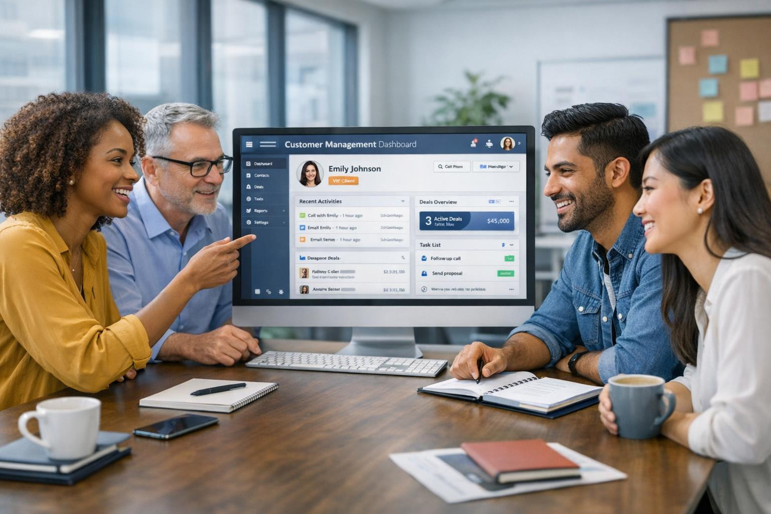 The Customer Management Platform  combines all customer data in a single, secure and searchable environment so that sales and support teams can respond faster, 