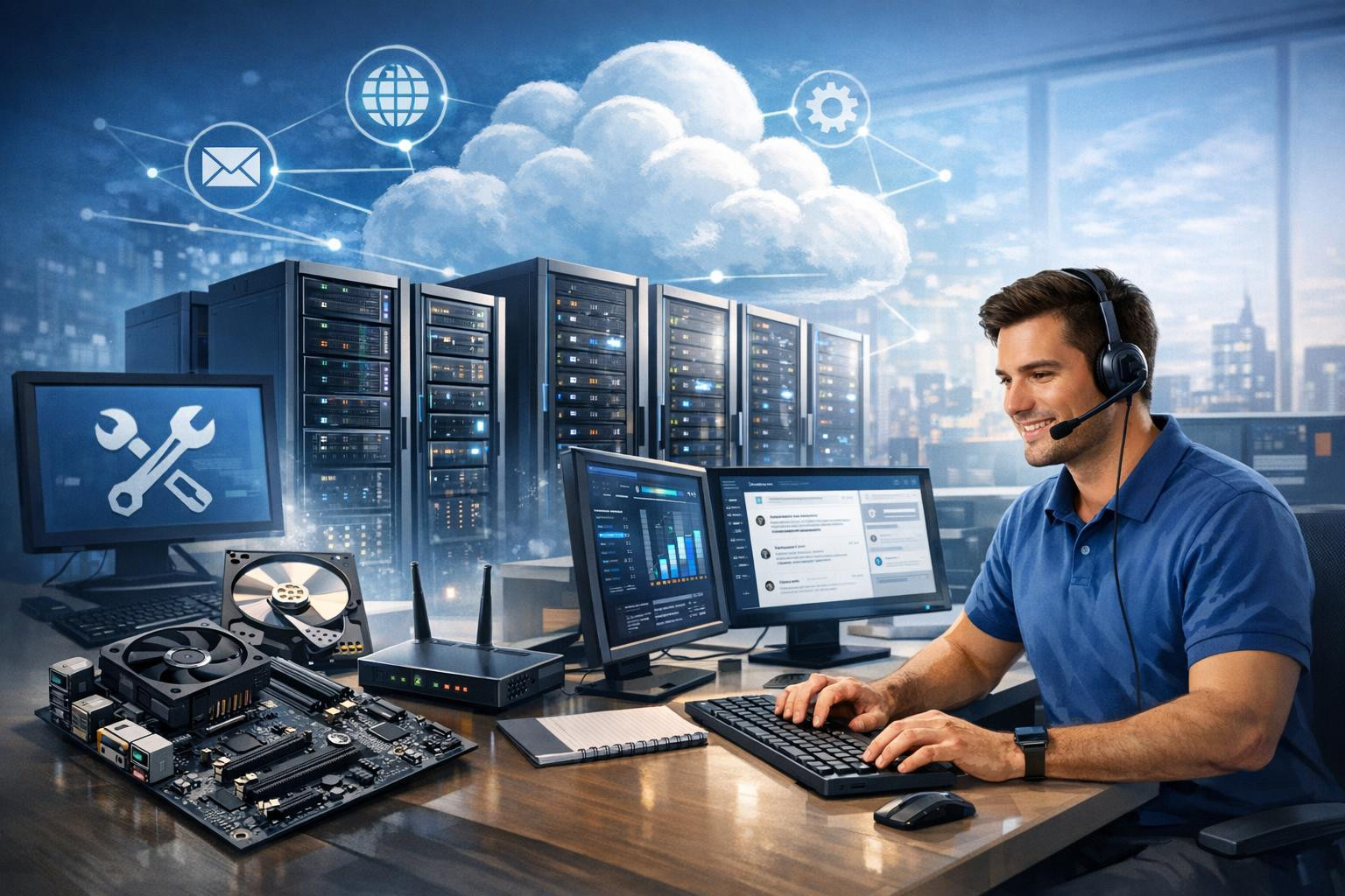 A comprehensive IT ecosystem combines cloud data services, data ...