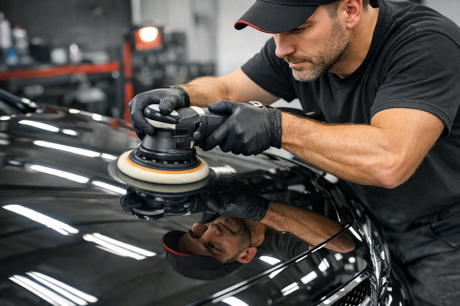 Remained gloss and professional correction of microcriteria    Colour polishing  brings deep, reflective gloss back to the surface of the car and eliminates sur