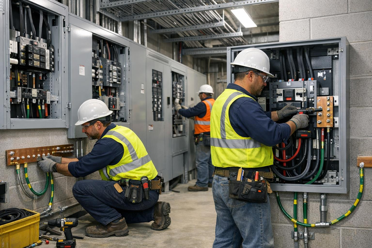 Full solutions for electrical systems in commercial buildings     Professional commercial building electrical installation  ensures that the entire electrical n