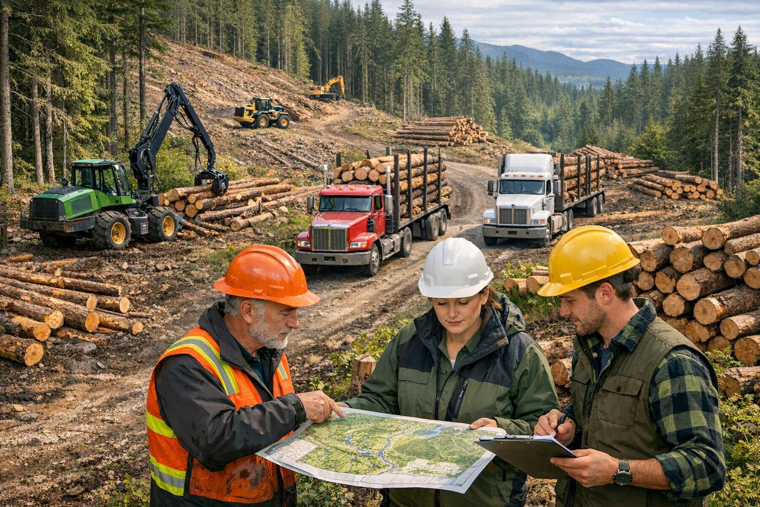 Full service to the forest - simple, safe and profitable forest management   Full service to the forest  combines all important processes from logging and loggi