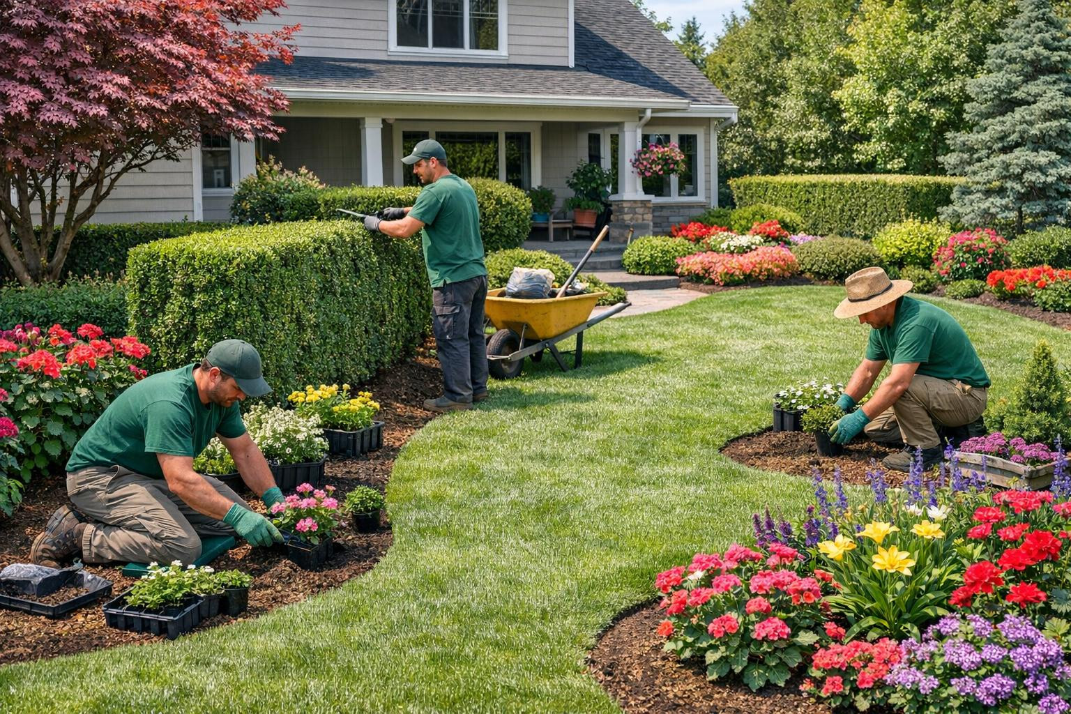 Full grazing   is a comprehensive solution that improves the appearance of the property with professional care and relieves the owners of day-to-day gardening t