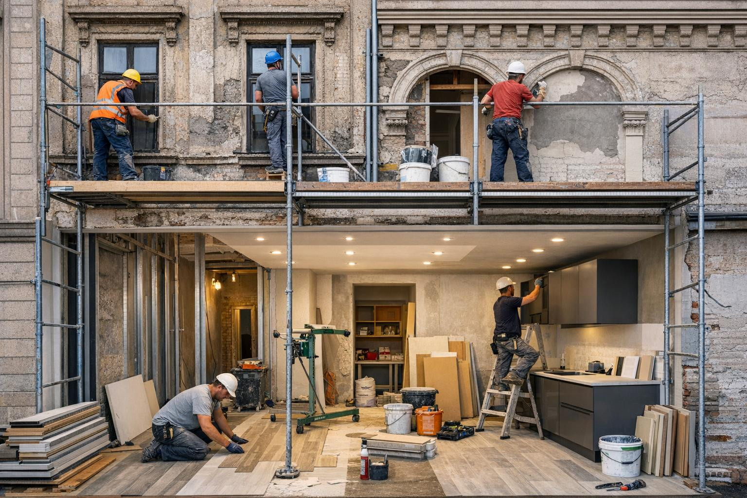 Complete renovation  combines modern work methods and durable materials to improve the functionality, energy efficiency and appearance of the building. Speciali