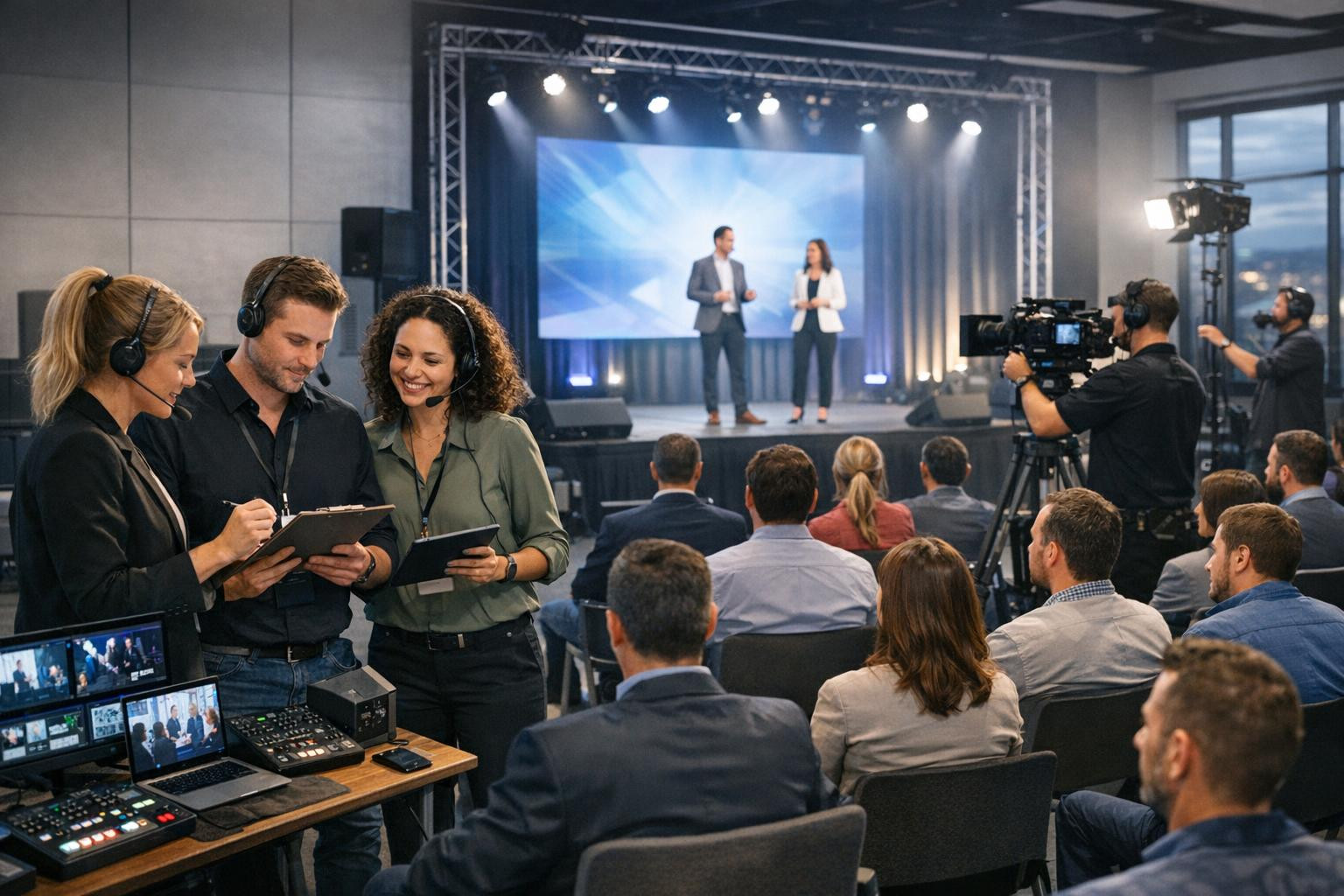 Healthy events combining internal communication, creative entertainment and professional production.  Solutions are structured in such a way that each event dir