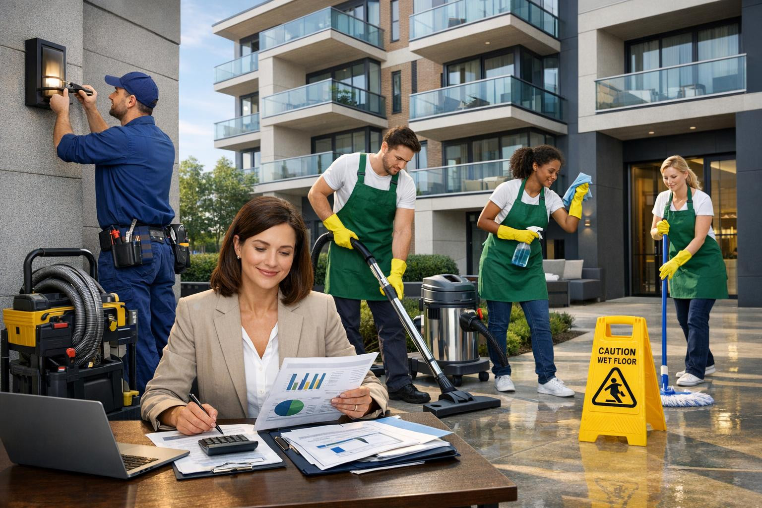 Complete real estate maintenance   offers peace to owners and management – daily operations, financial management and building maintenance are entrusted to one 