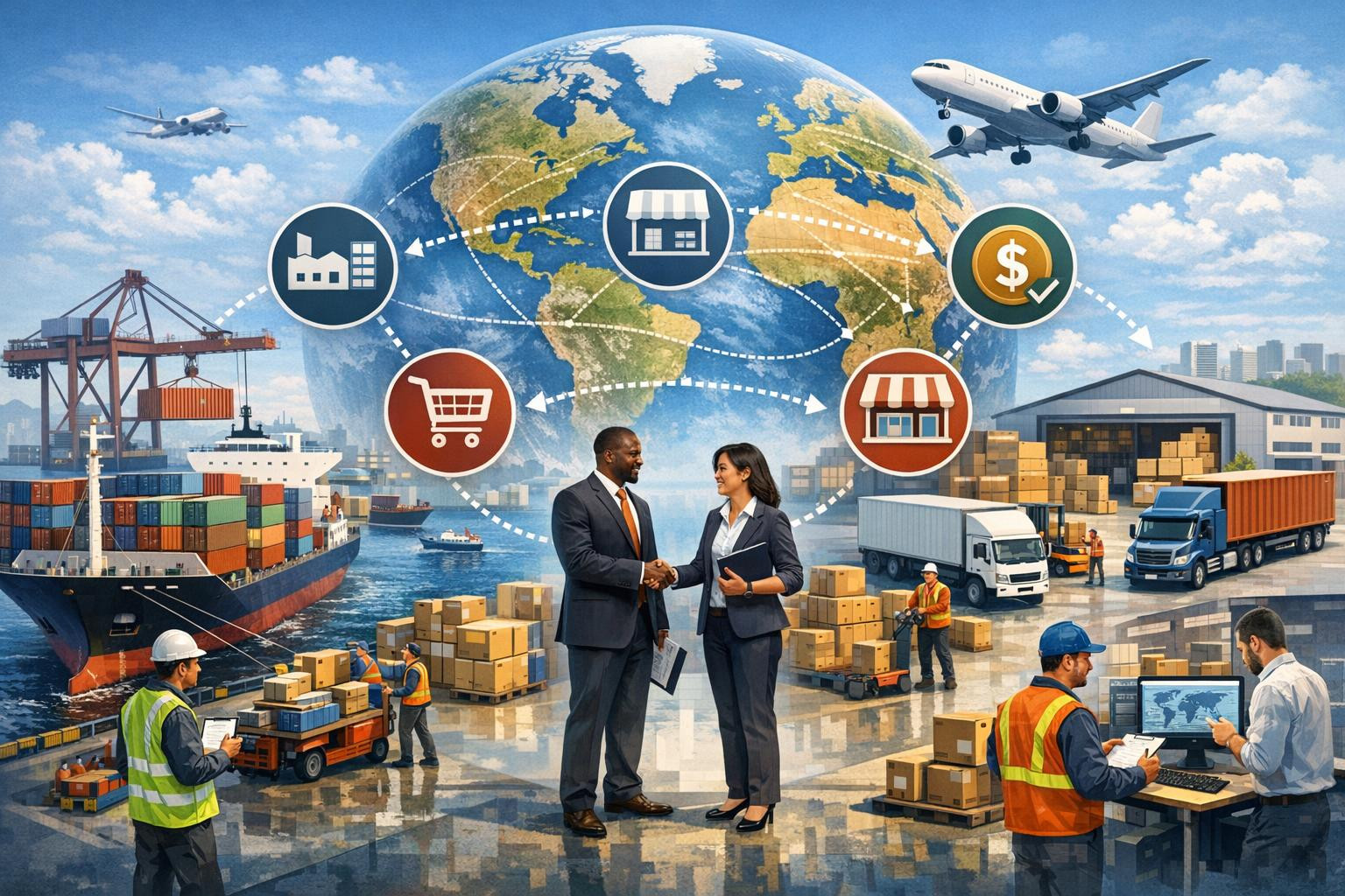 Complete trade mediation in support of business growth Commodity ...