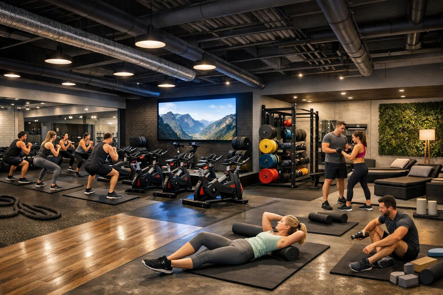 Complete solution for successful training     Complete training centre  combines energetic  group training , intensive  spinning (internal cycling)  , modern  p