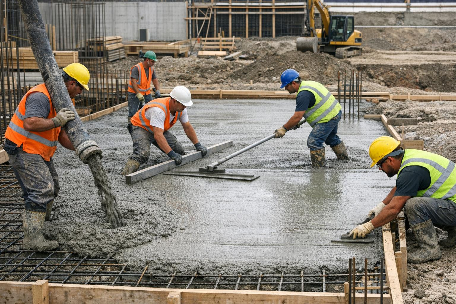 Precise concrete casting base to coating - a strong foundation for each building    Professional foundations , carefully planned  beton pain  and precise  floor