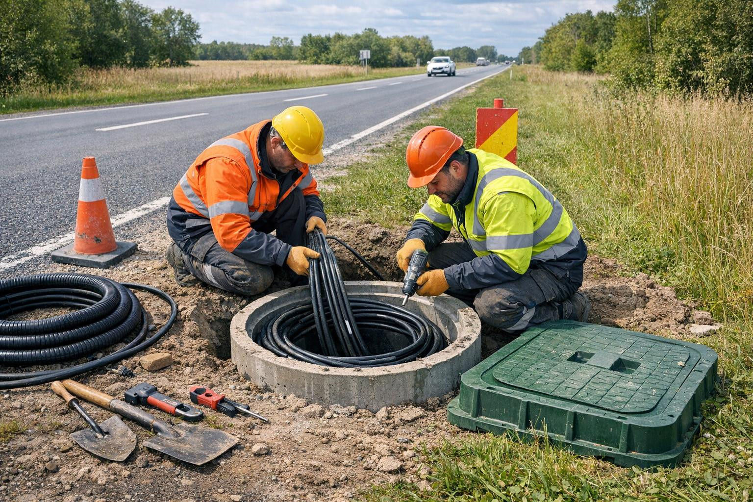 The construction and installation of field works   ensures the professional and up-to-date implementation of electricity and telecommunications networks: from p