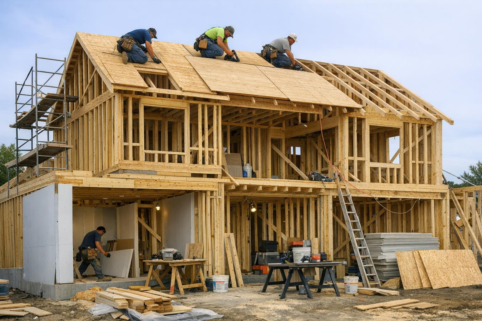 Housing construction and interior finishing - from the beginning of your dream home to the end     Housing construction works  with  carbass and framework works