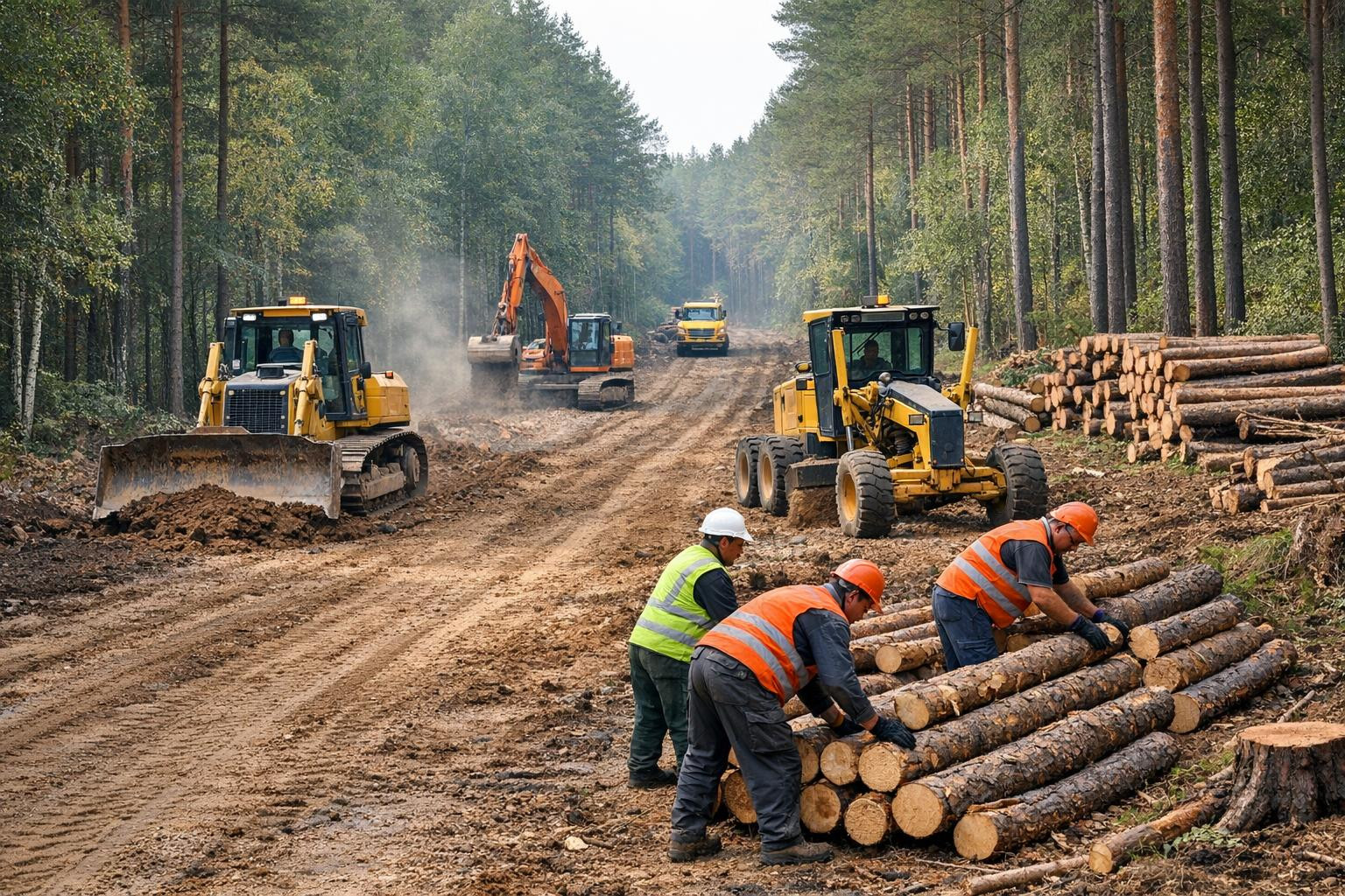 Why does a decent forest path change the efficiency of all forest work     Forest roads construction  and   forest roads maintenance  provide a basis for effici