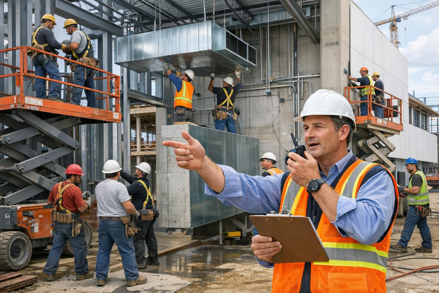 Building installation services  combine all the requirements of the object into a single, smoothly controlled process: from the installation of steel structures