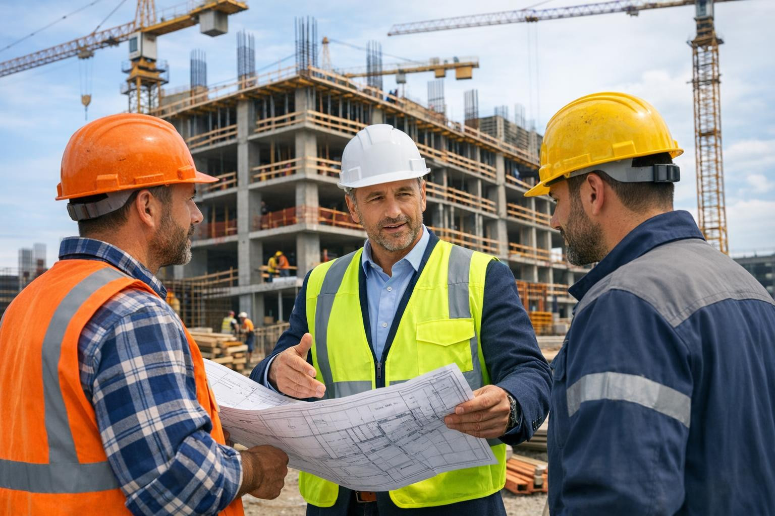 Objective: a smooth, timely and budget-sustainable construction process   < Building management  combines project management,  construction supervision  and 