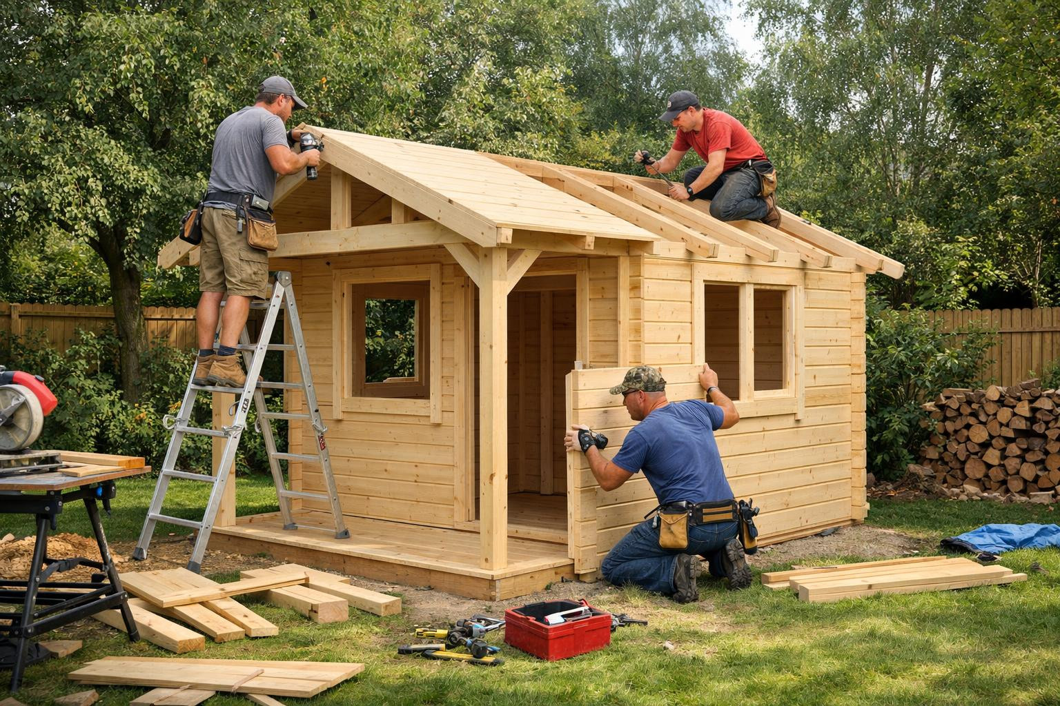 The construction of garden houses   combines practicality, personality and high quality building to create a suitable house in the garden, which can be used bot