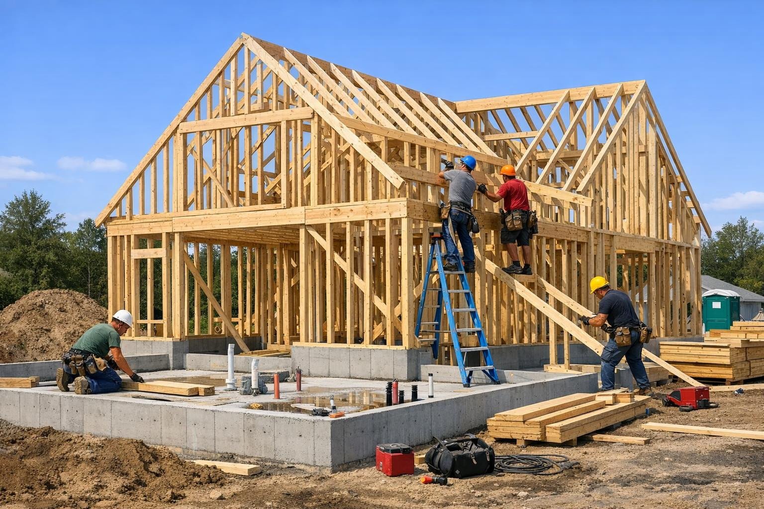 Reliable construction of dwellings from the foundation     The construction of dwellings   combines technical precision and practical experience to create susta