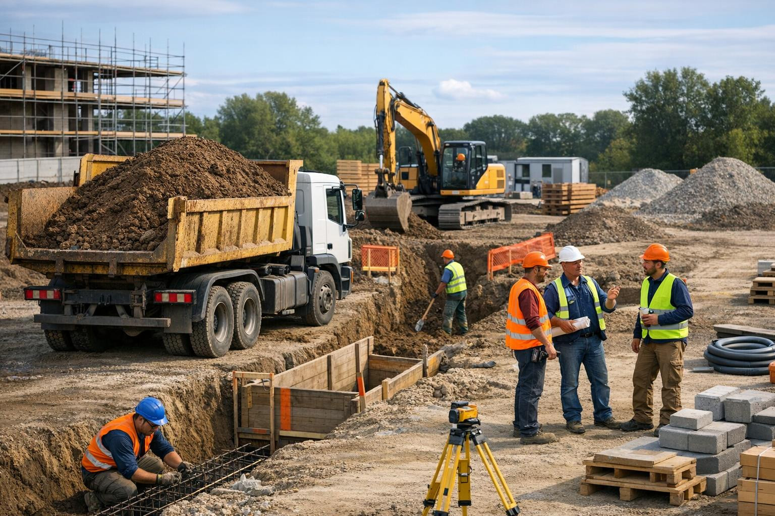 Full site preparation creates a homogeneous, suitable for drainage ...