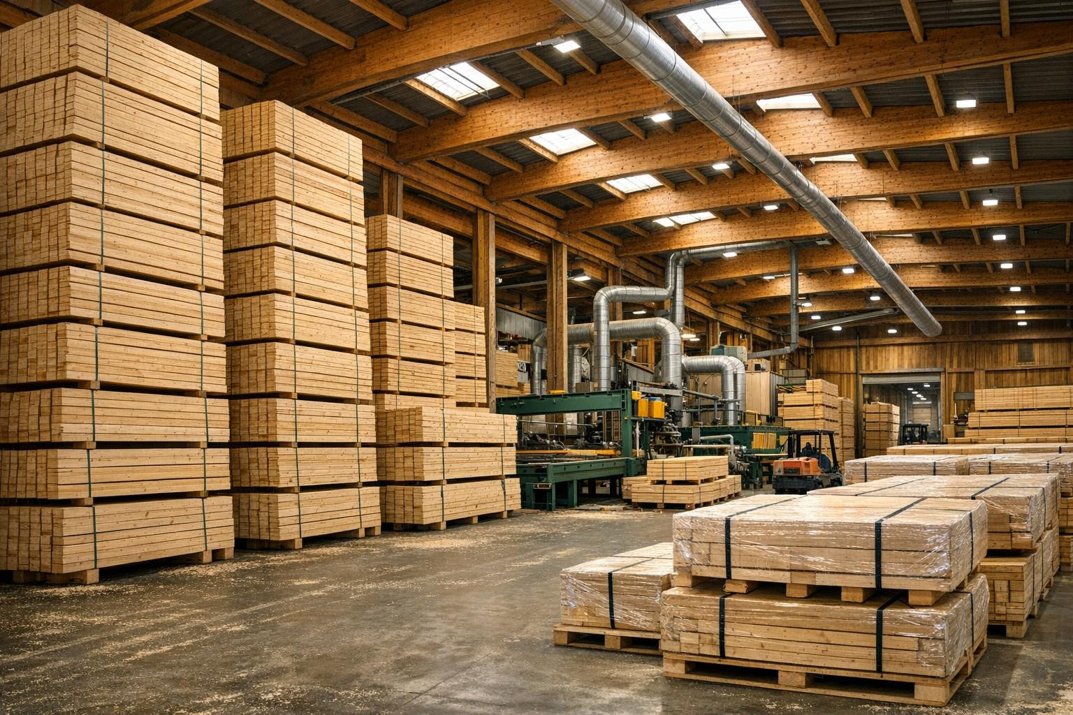 Prepared construction wood: Reduce pre-working work and costs    < Dried  ,  calibrated   and  strength classified   construction wood in standard profiles p