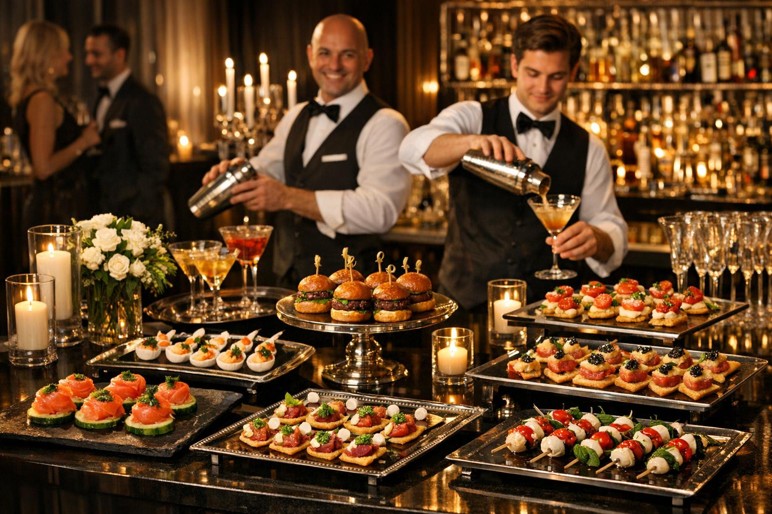 The perfect taste and arrangement for each event     The stylish cocktail and snack selection  creates a social, pleasant and memorable atmosphere for both busi