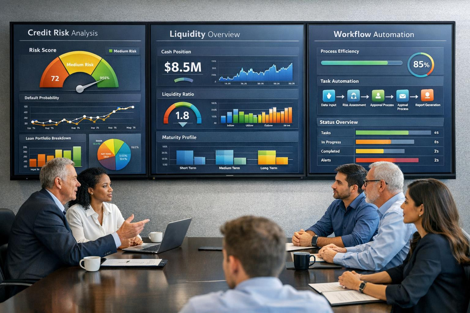 Complete credit risk management for companies   < Credit risk management  offers a modern and integrated approach that reduces credit losses, optimises capit