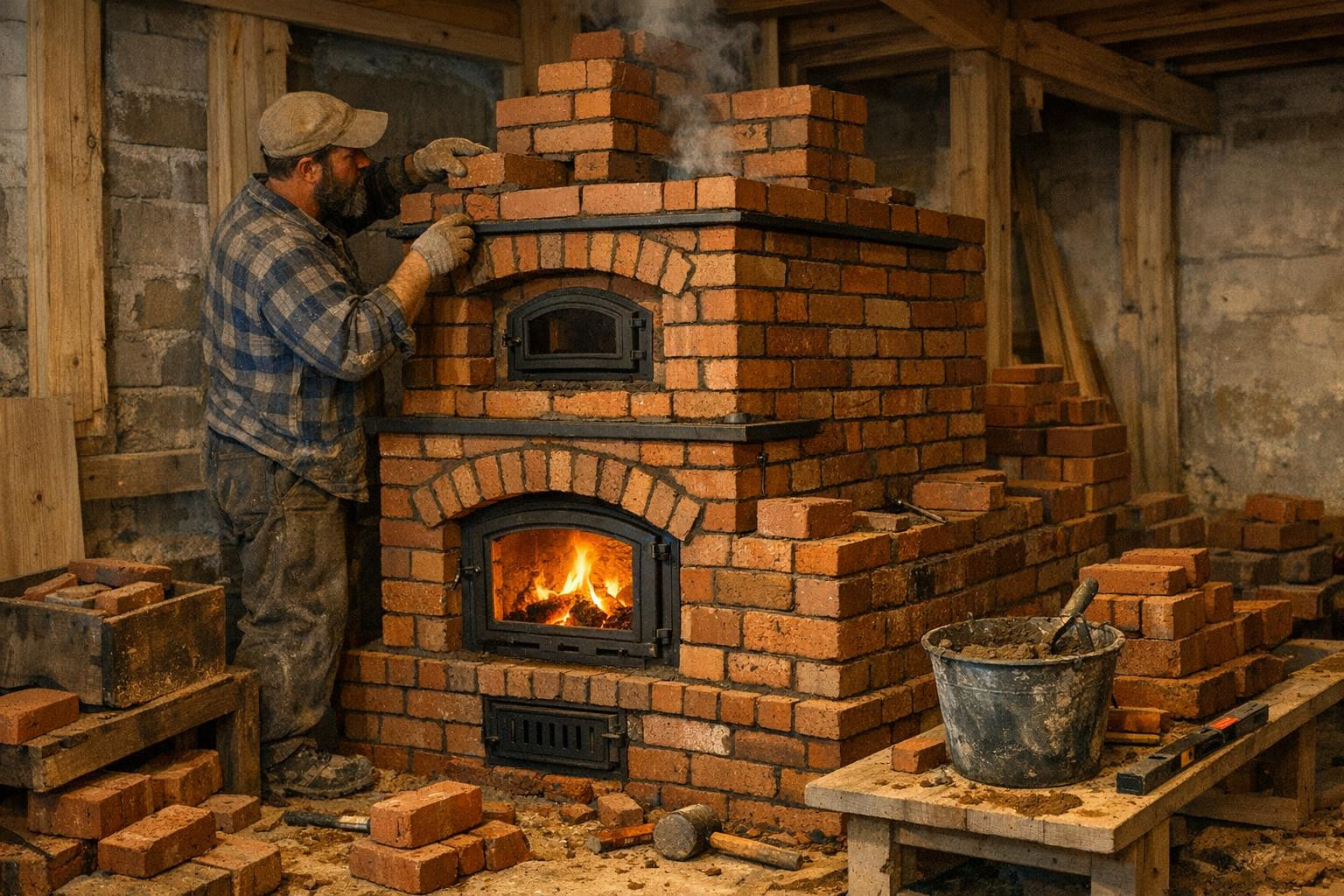 Adapted brick furnaces combine classic crafts and modern functionality, ...