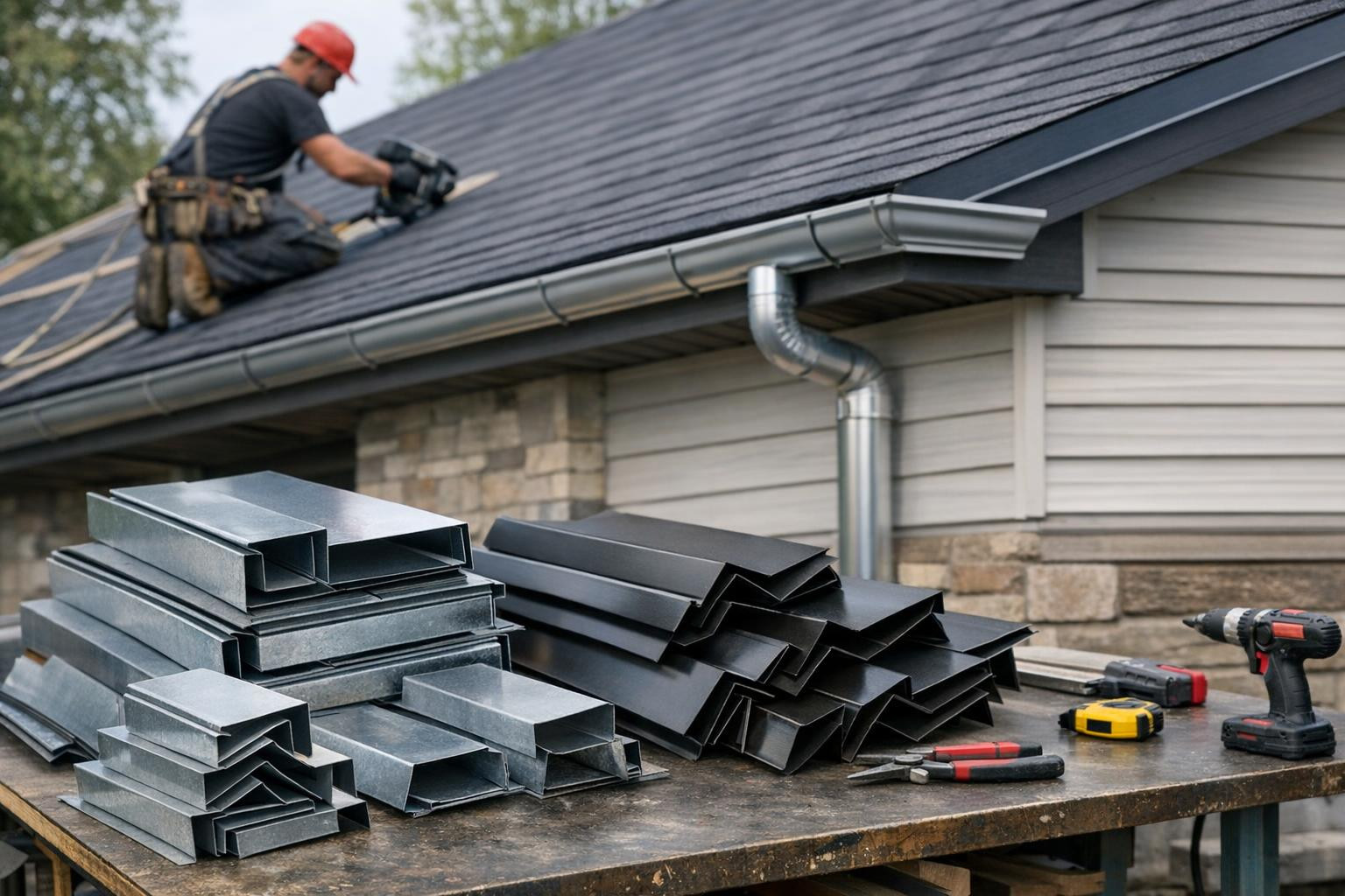 Full tile and roof service solution combines custom tile components, fast roof repair and integrated rainwater systems to ensure the building is weatherproof, a