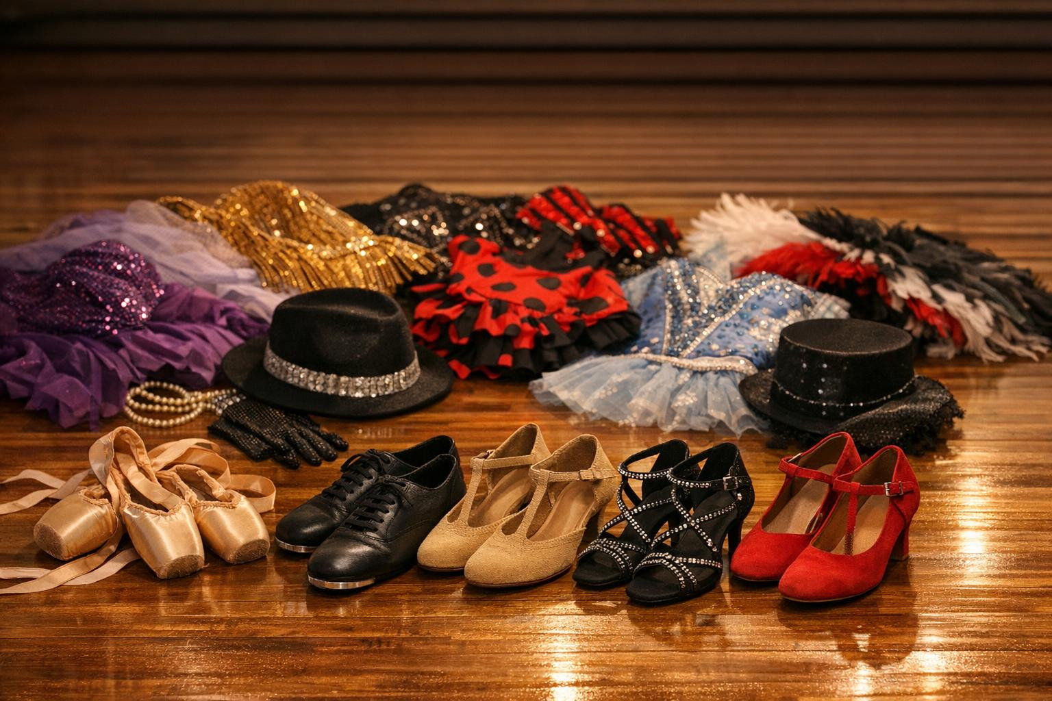 Professional solution for performance, training and day-to-day training    Ergonomic dance shoes and dancing clothes are designed to support movement, increase 