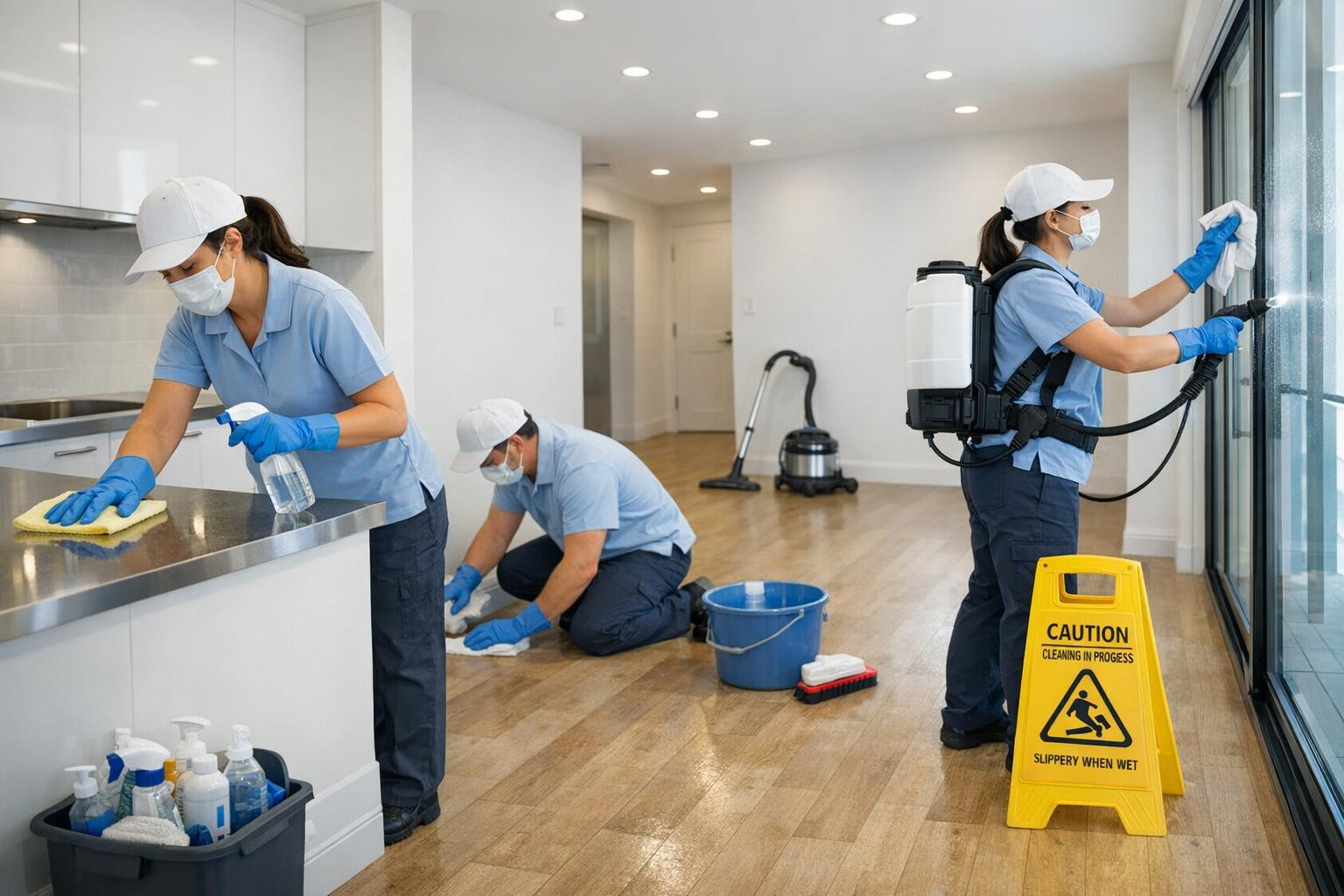 Deep cleaning  restores surface cleanliness after repair or long use and prepares rooms for final cleaning and delivery. Combined with  desinisation  and  healt
