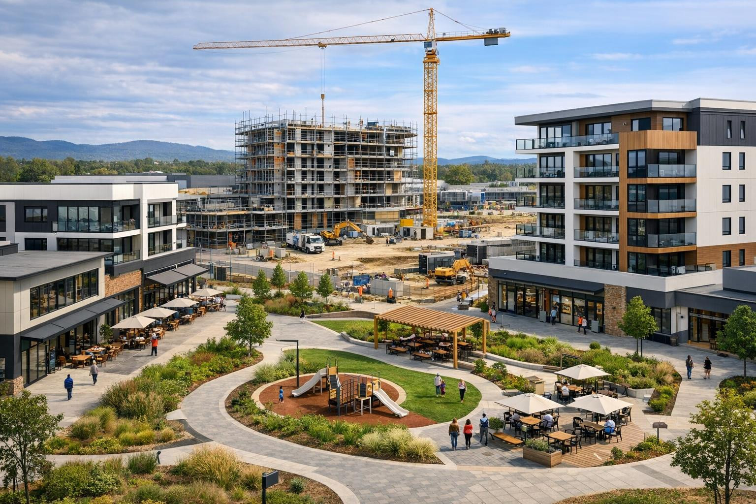 Full development solution  that combines real estate purchase, planning and development management to create multifunctional objects that attract tenants and pr