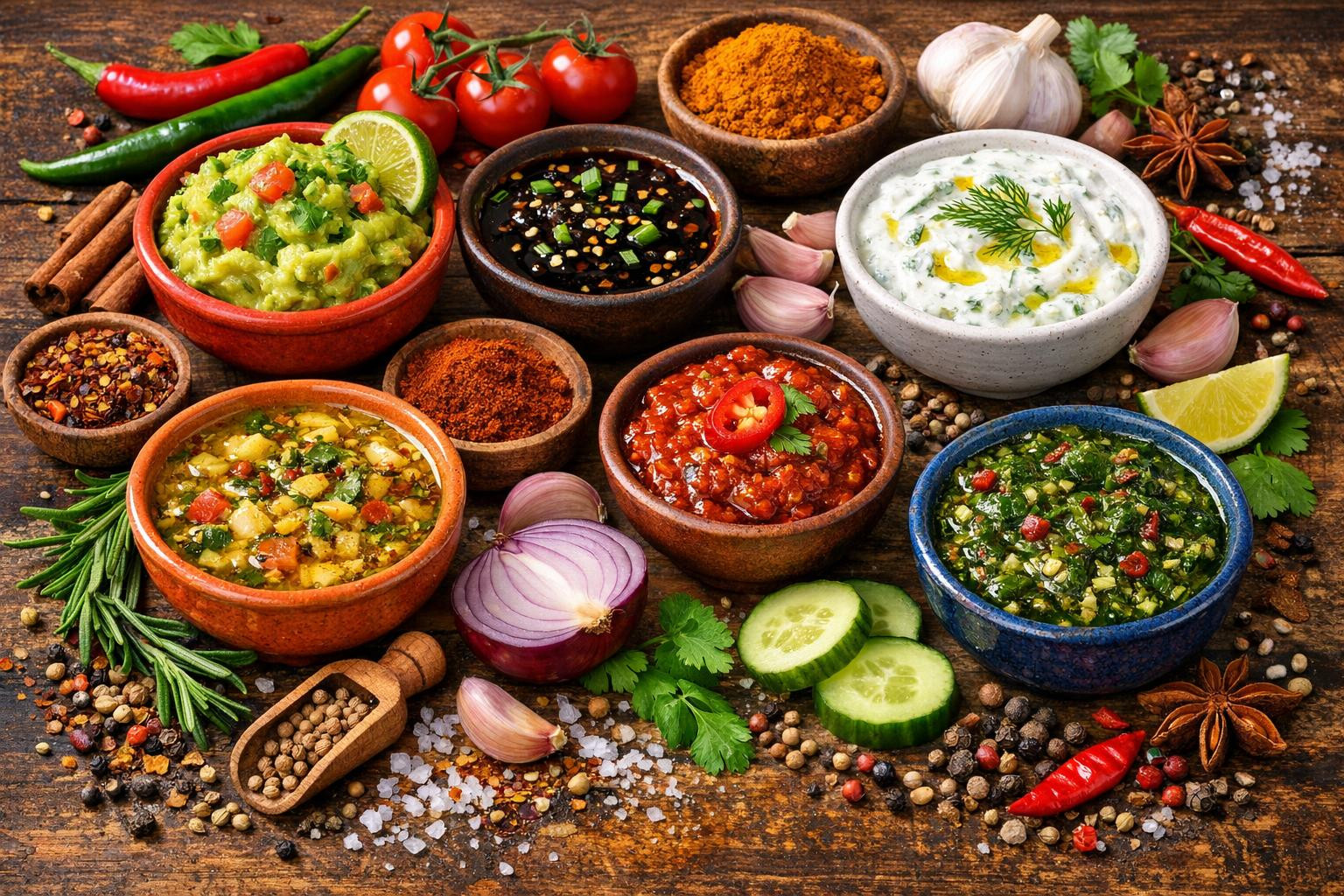 Multiple dip dressings and marinates in the home and professional kitchen     Dip dressings  and  marinates  are a simple and effective way to give each meal a 